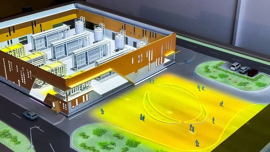 Rende Reclaimed Water Plant | Projection-Mapped Interactive Model